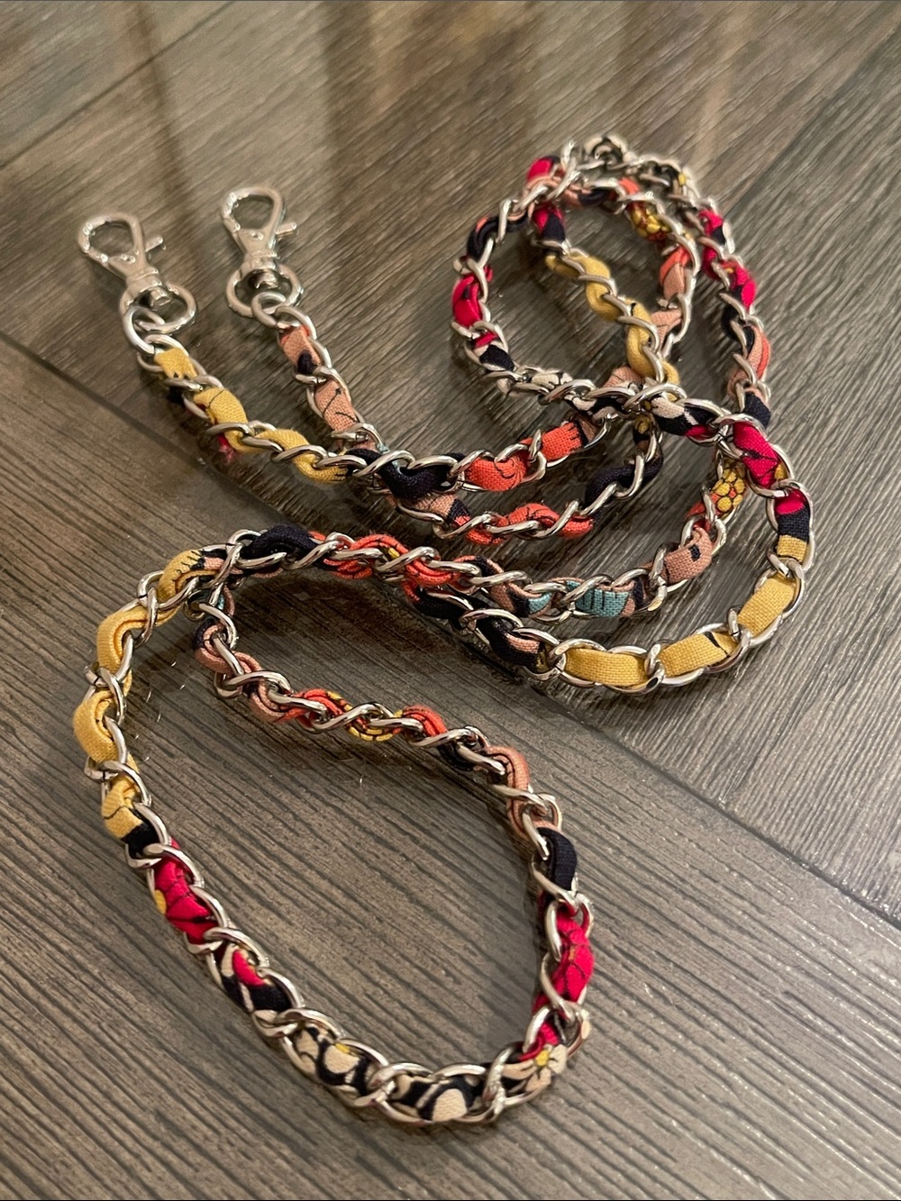 2011 Vera Bradley “ Happy Snails” Replacement Handbag Chain - Multi & Silvertone